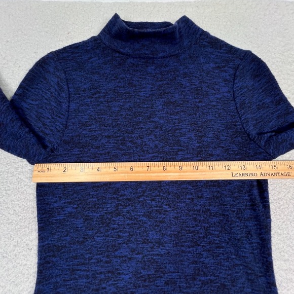 NWT Express Sweater Dress Womens Small Mock Neck Cozy Long Sleeve Blue Black - Picture 6 of 12